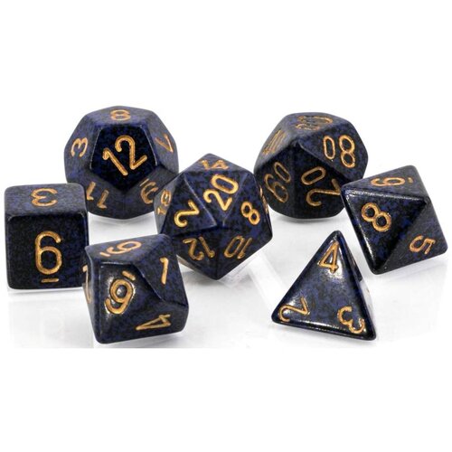 Chessex Kockice - Speckled - Golden Cobalt (7) Slike