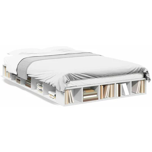  Okvir za krevet bijela 140x190 cm konstruirano drvo