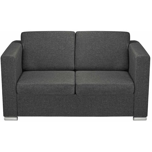 Dvodijelni set sofa od tkanina tamnosivi Slike