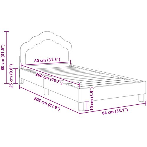  za djecu s uzglavljem Crna 80 x 200 cm Bar&amp;scaron;un Slike