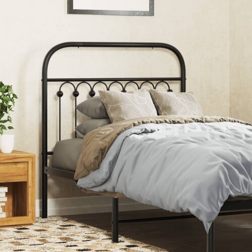 VidaXL Metalno uzglavlje crno 90 cm Slike