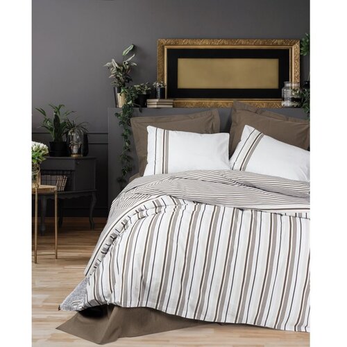Swell brown brown ranforce super king quilt cover set (eu) (it) Cene