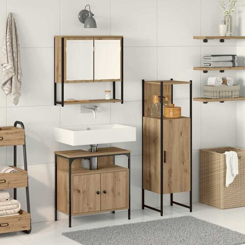  Set namje&scaron;taja za kupaonicu 3 kom. Smeđa 33 x 33 x 120,5 cm Cijene