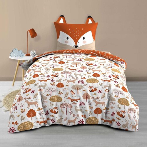 Douceur d int&amp;eacute;rieur Bijela/boja terakote pamučna dječja posteljina za krevet za jednu osobu 140x200 cm Roxy &amp;ndash; Slike