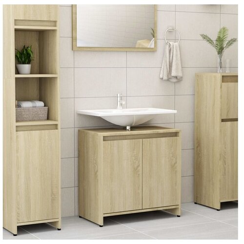 Kopalniška omarica sonoma hrast 60x33x61 cm iverna plošča Cene