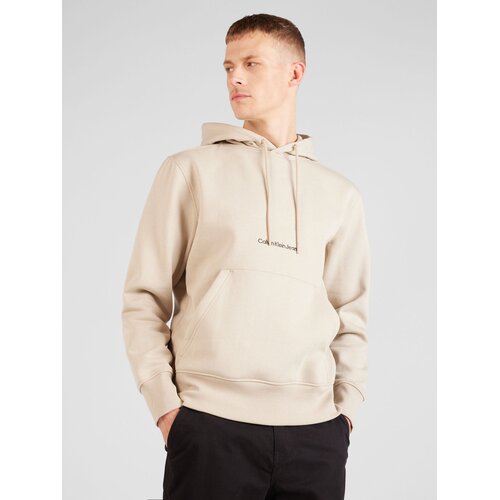 Calvin Klein Jeans Sweater majica svijetlobež / crna Slike