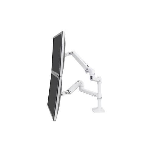 Ergotron LX Dual Arm Stacking Desk Mount 2-struki stolni nosač za monitor 38,1 cm (15) - 61 cm (24) bijela podesiv po Cijene