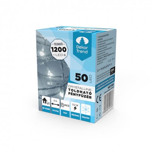 Dekortrend novogodišnji svetleći niz Crystalline 50 LED hladno bela Cene