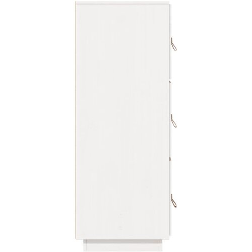  Visoka komoda bijela 34 x 40 x 108,5 cm od masivne borovine Slike