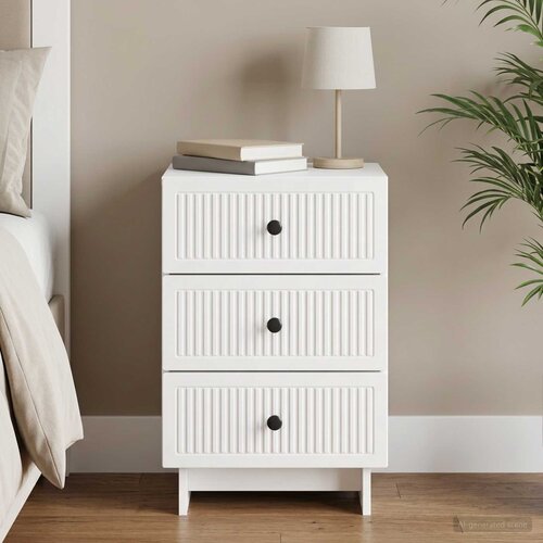  Noćni ormar s ladicama Bijela visokog sjaja 43 x 41 x 66,5 cm Cijene