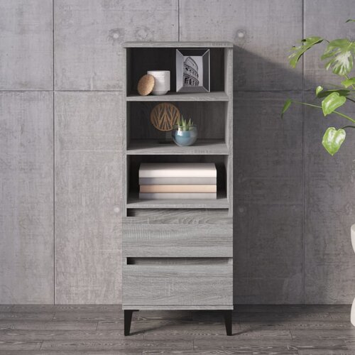 The Living Store Visoka omara Siva sonoma 40x36x110 cm inženirski les - Visoka Omarica, (21435458) Slike