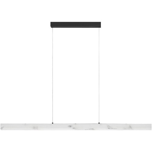 Nova Luce Bela/mat črna LED zatemnitvena viseča svetilka v kamnitem dekorju Vaster &ndash; Cene