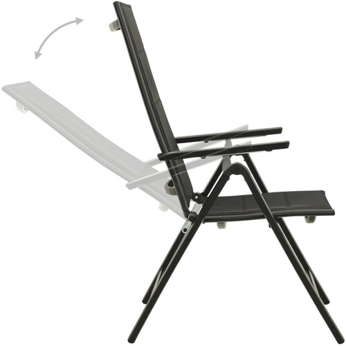  3-dijelni bistro set crni i antracit Slike