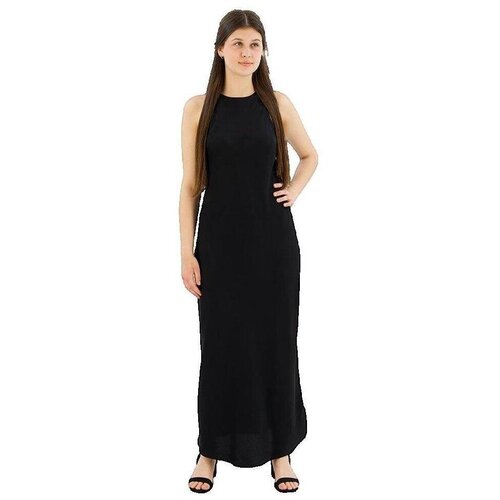 Superdry Dolge obleke Robe Satin Racer sans manches Črna Cene