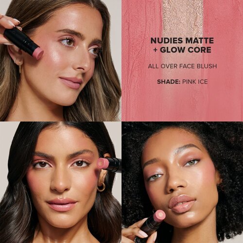 Nudestix Nudies Matte + Glow Core večnamensko ličilo za oči, ustnice in obraz odtenek Pink Ice 6 g Slike