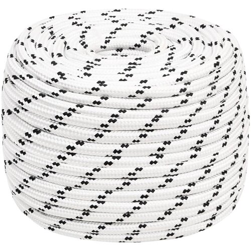 vidaXL Pletena vrv za čoln bela 14 mm x 250 m poliester Cene
