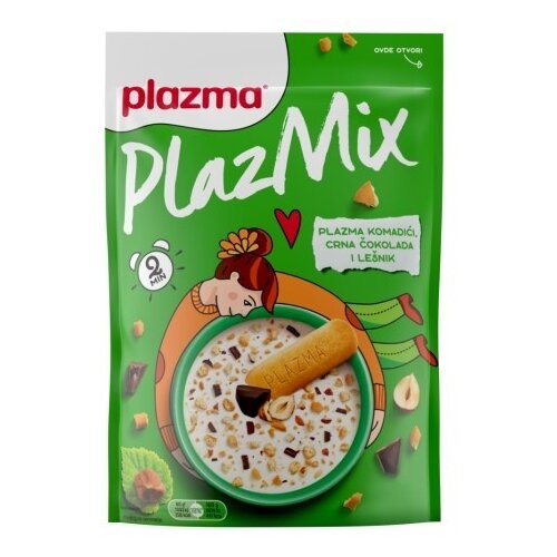PLAZMA PLAZMIX obrok komadići crna čokolada i le&scaron;nik 70g Cene