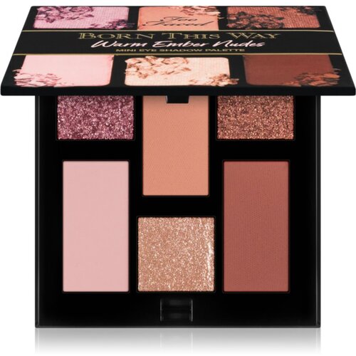 Too Faced Born This Way Natural Nudes Mini Eye Shadow Palette paleta sjenila za oči nijansa Warm Ember Nudes 5,7 g Slike