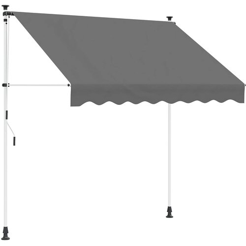  Ručno sklopiva tenda Svjetlosiva 150 cm Cene