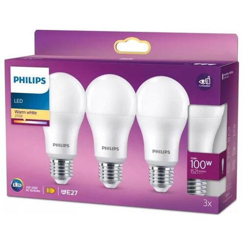 Philips komplet od 3 led sijalice  A60 E27/13W/230V 2700K Cene