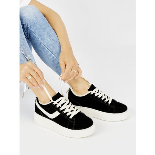  Suede black women&amp;#039;s platform shoes Slike