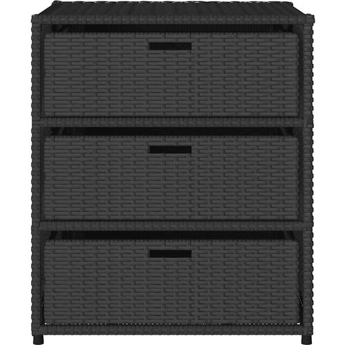 VidaXL Vrtni ormarić za pohranu crni 55x59x69 cm od poliratana Slike