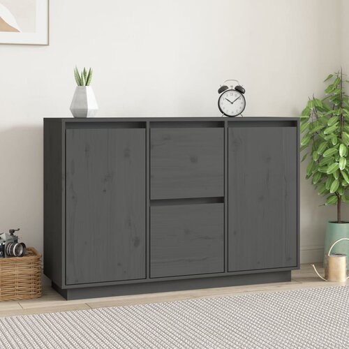The Living Store Komoda siva 111 x 34 x 75 cm od masivne borovine Cijene