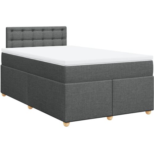 VidaXL Krevet box spring s madracem tamnosivi 120 x 190 cm tkanina Slike