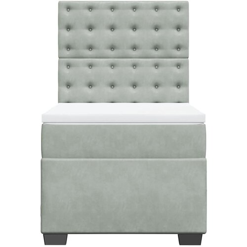 Box spring krevet s madracem svjetlosivi 80 x 200 cm bar&amp;scaron;unasti Slike