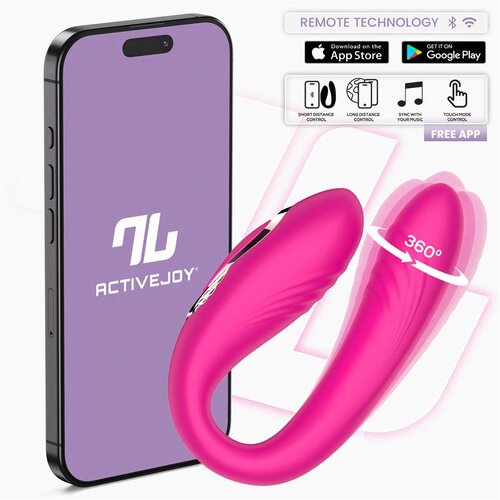 INTOYOU App Series Couty 360 Swinging &amp;amp; Vibrating Couple Toy with App Pink Slike