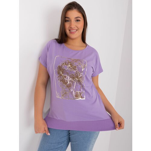 Fashion Hunters Light purple blouse plus size Slike