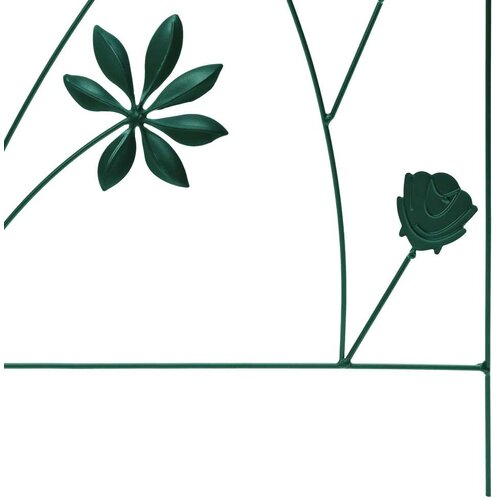  Vrtna Ograda Re&amp;scaron;etkasti 3 pcs Zelena 112 x 40 cm Čelik Slike