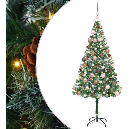 VidaXL Umjetno božićno drvce s stalakom Zelena 180 cm PVC i čelik Slike