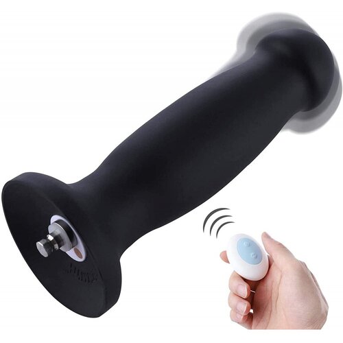 HiSmith HSA68 Vibrating Silicone Butt Plug KlicLok 7.28&amp;quot; Black Slike