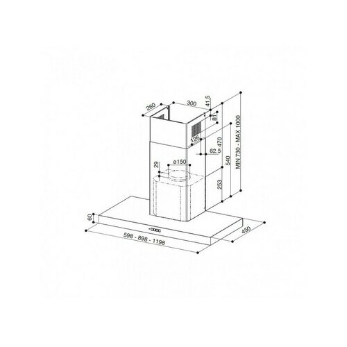 Faber NAPA Stilo Comfort BK Matt A120, (325.0618.787) Slike