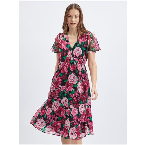 Orsay Black-pink Women Floral Dress - Women Slike