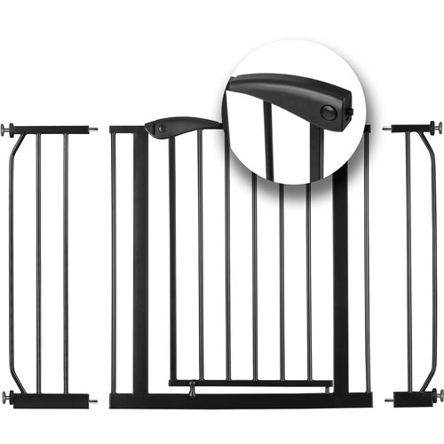 Nukido Black Steel 718300 Child Safety Gate Barrier - Adjustable and Easy to Install, (21740513) Cene