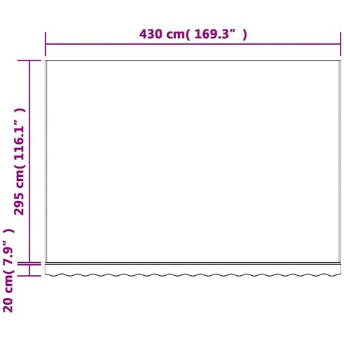  Zamjenska tkanina za tendu raznobojna prugasta 4,5x3 m Slike