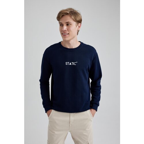 Defacto Regular Fit Crew Neck Printed Sweatshirt Slike