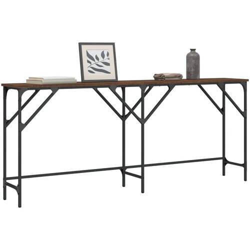vidaXL Konzolni stol boja smeđeg hrasta 180x29x75 cm konstruirano drvo Cijene