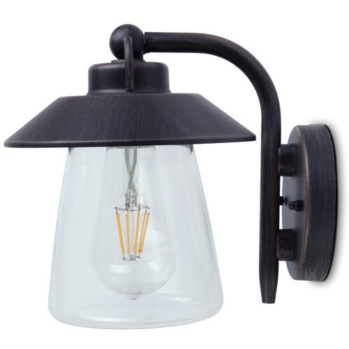 LUTEC vanjska zidna svjetiljka (8 W, 22,5 x 17,6 x 20 cm, Crne boje, IP44) Slike
