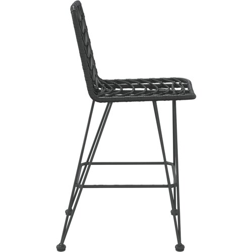 VidaXL barski stolci 2 kom crni 45 x 56 x 103,5 cm pe ratan i čelik Slike