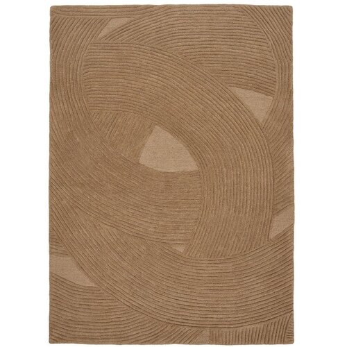 House Nordic Ručno rađen vunen tepih u tamnoj prirodnoj boji 160x230 cm Pune – Cene
