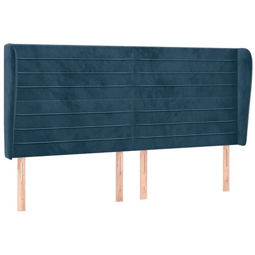  Uzglavlje s u&amp;scaron;ima tamnoplavo 203x23x118/128 cm bar&amp;scaron;unasto Slike