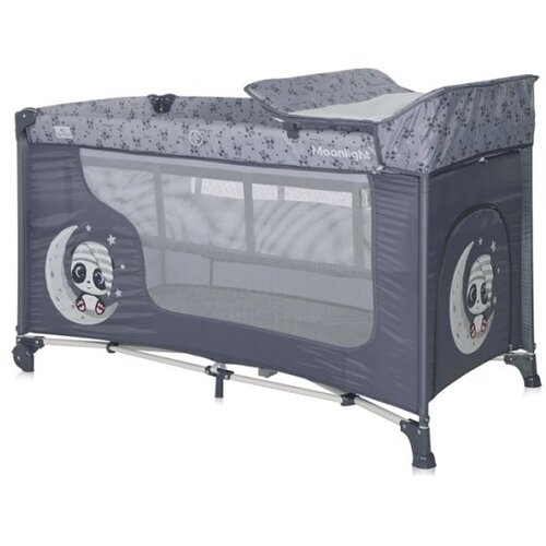 Olimp Sport Lorelli prenosivi krevet moonlight 2 nivoa - cool grey pandas Cene