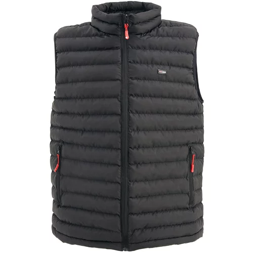 D1fference Men's Lined Water And Windproof Regular Fit Black Inflatable Vest.