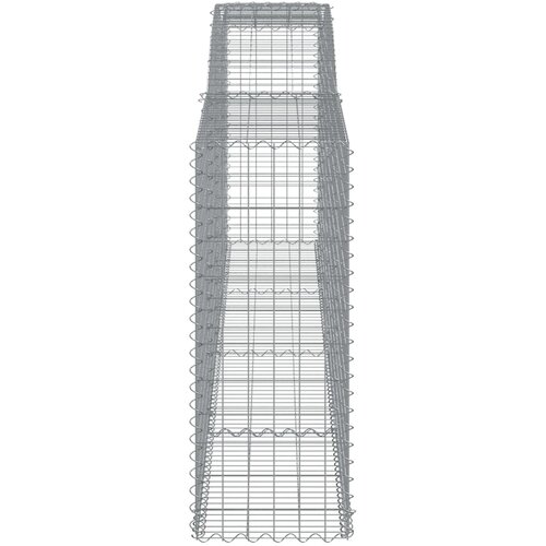  Lučne gabionske ko&amp;scaron;are 2 kom 400x50x120/140cm pocinčano željezo Slike