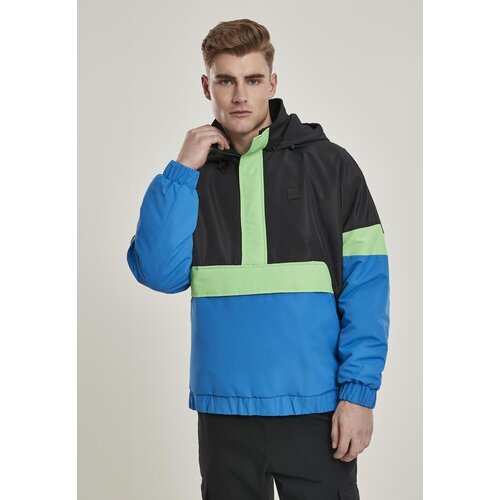 UC Men 3-Tone Neon Mix Pull Over Jacket Black/Cobalt Blue Slike