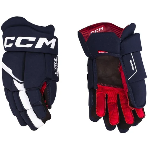 CCM Next Navy/White Ice Hockey Gloves 8 Inch