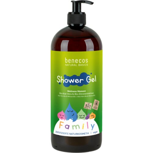 Benecos Family Size Shower Gel Wellness Moment - 950 ml Slike